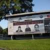 billboard afuera del estadio Munich